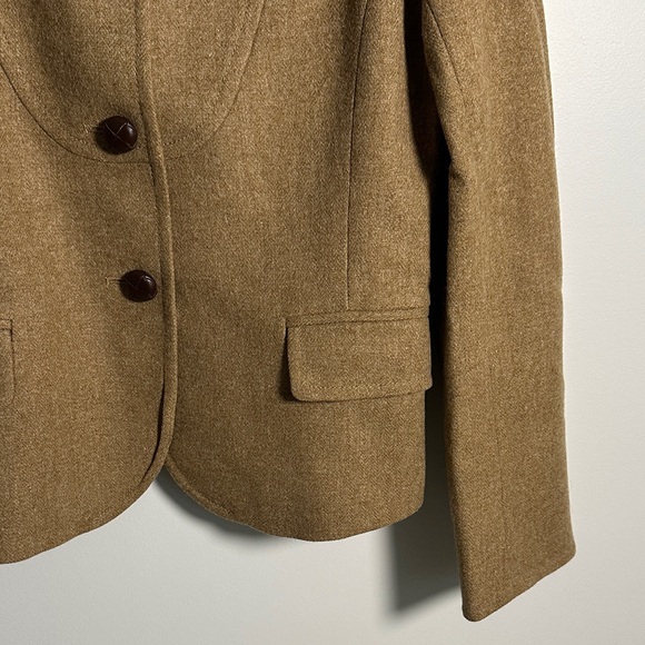 J. Crew Tan Wool Blazer Size 4 - Picture 4 of 8